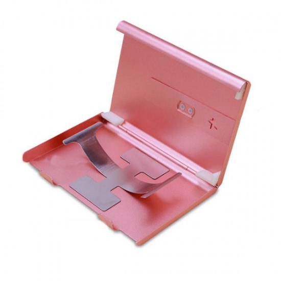 Hand Push Card Holder Credit Card Aluminum Alloy Case Travel Portable Storage Box Men Women
