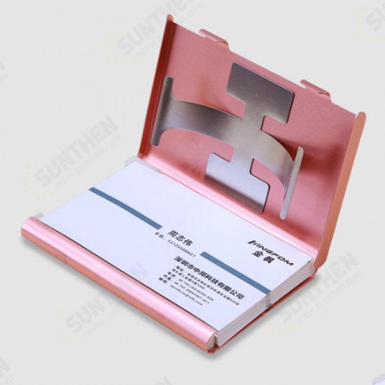 Hand Push Card Holder Credit Card Aluminum Alloy Case Travel Portable Storage Box Men Women