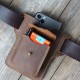 Men's Belt Bag Portable Sports Running Mobile Phone Storage Bag Genuine EDC Leather Bag Ultra-thin Camping Tactics Pack