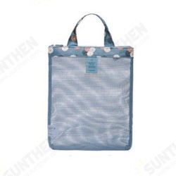 Outdoor Travel Mesh Wash Bag Pack Storage Pouch Summer Beach Swim Handbag