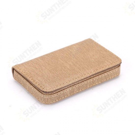 PU Leather Card Holder Credit Card Case Portable ID Card Storage Box Men Women