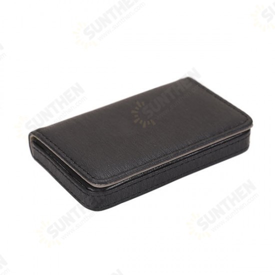 PU Leather Card Holder Credit Card Case Portable ID Card Storage Box Men Women