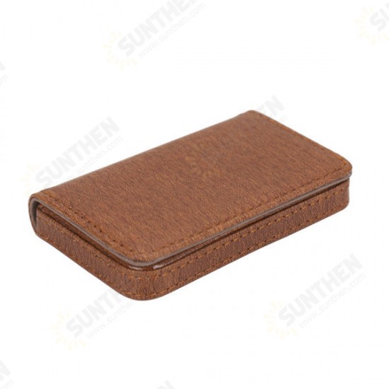 PU Leather Card Holder Credit Card Case Portable ID Card Storage Box Men Women