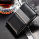 PU Leather Card Holder Double Open Credit Card Case ID Card Storage Box Business Travel