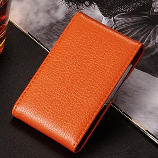 PU Leather Card Holder Double Open Credit Card Case ID Card Storage Box Business Travel