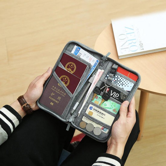 Passport ID Credit Card Holder Package Bill Note Organizer Wallet Storage Bag