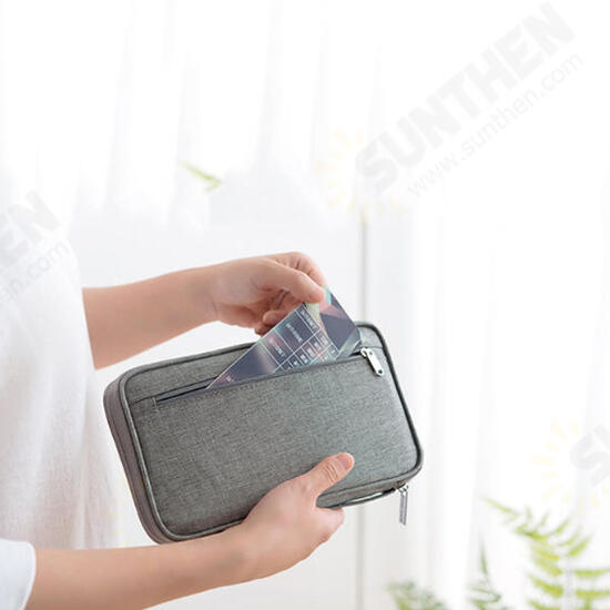 Polyester Passport Sport Bag Travel ID Card Wallet Men Waterproof Multifunction Credit Card Holder