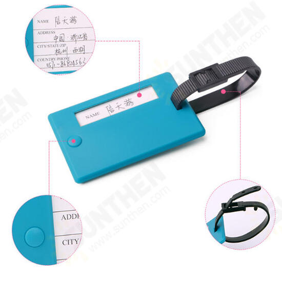 Portable Travel Luggage Tag Plastic ID Suitcase Identity Address Name Tags