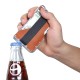 RFID Genuine Real Leather Aluminium Alloy Credit Bank Card Case Holder Metal Bottle Opener