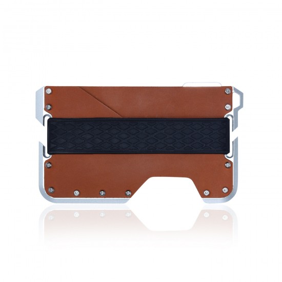 RFID Genuine Real Leather Aluminium Alloy Credit Bank Card Case Holder Metal Bottle Opener