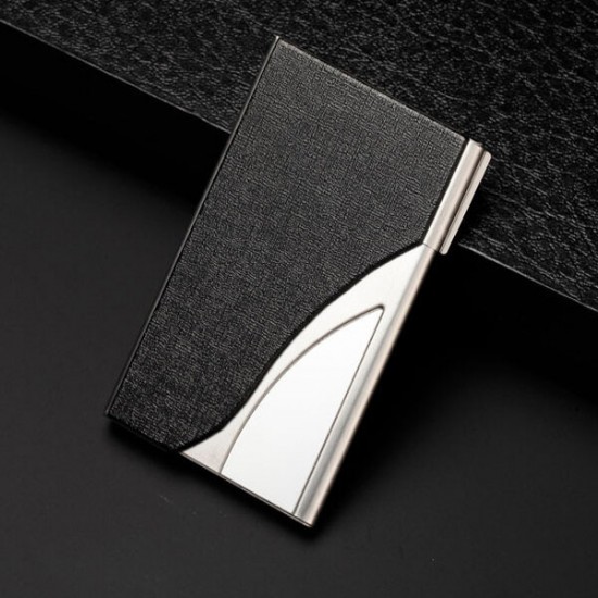 Stainless Steel Metal Card Holder Credit Card Case Portable ID Card Clip Box