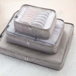 Travel Foldable Clothes Storage Bag Waterproof Mesh Underwear Cosmetic Organizer Zipper Bag