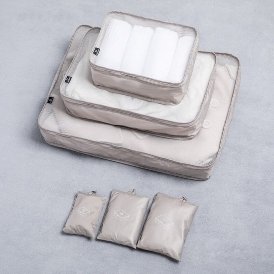 Travel Foldable Clothes Storage Bag Waterproof Mesh Underwear Cosmetic Organizer Zipper Bag