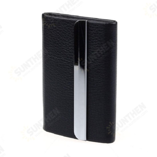 Ultra-thin Minimalist PU Wallets Stainless Steel Metal Card HolderPortable ID Card Storage Box for Men