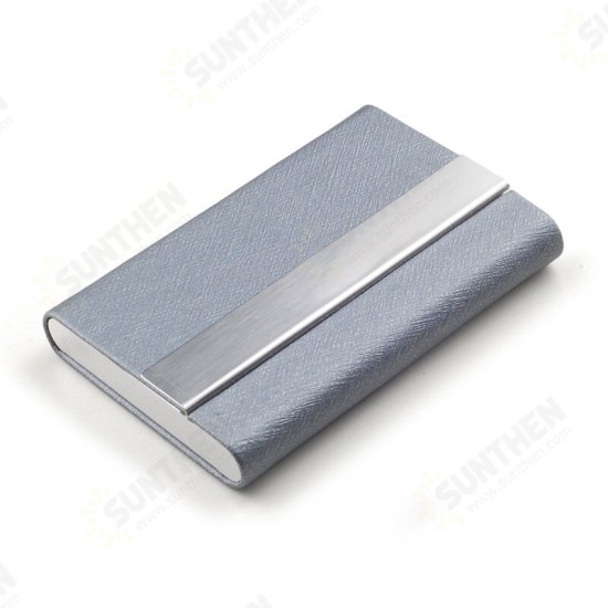 Ultra-thin Minimalist PU Wallets Stainless Steel Metal Card HolderPortable ID Card Storage Box for Men