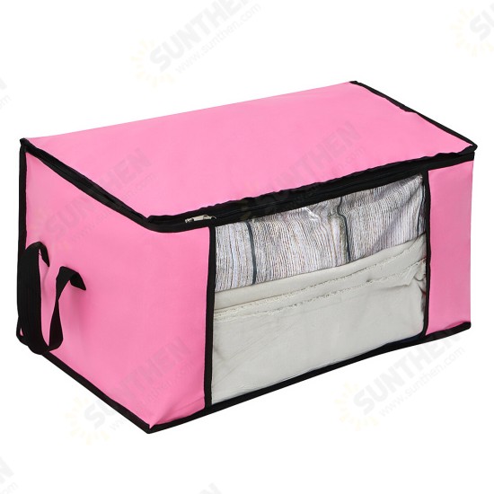 3/4 Pcs 90L Clothing Storage Bags Zipped Clothes Organizers Quilts Blankets Bedding Handbag