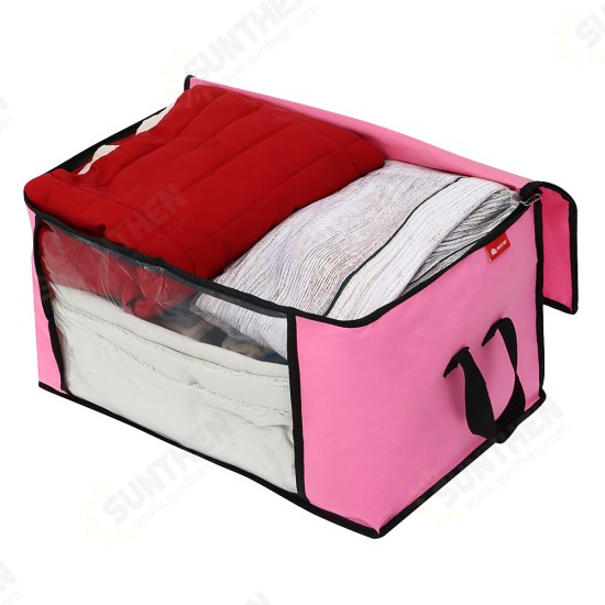 3/4 Pcs 90L Clothing Storage Bags Zipped Clothes Organizers Quilts Blankets Bedding Handbag