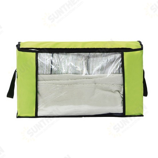 3/4 Pcs 90L Clothing Storage Bags Zipped Clothes Organizers Quilts Blankets Bedding Handbag