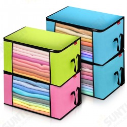 3/4 Pcs 90L Clothing Storage Bags Zipped Clothes Organizers Quilts Blankets Bedding Handbag 3/4 Pcs 90L Clothing Storage Bags Zipped Clothes Organizers Quilts Blankets Bedding Handbag