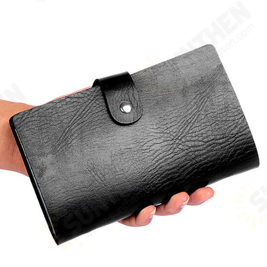 Men Women Anti-magnetic Credit Card Holder PU Leather ID Bag Organizer