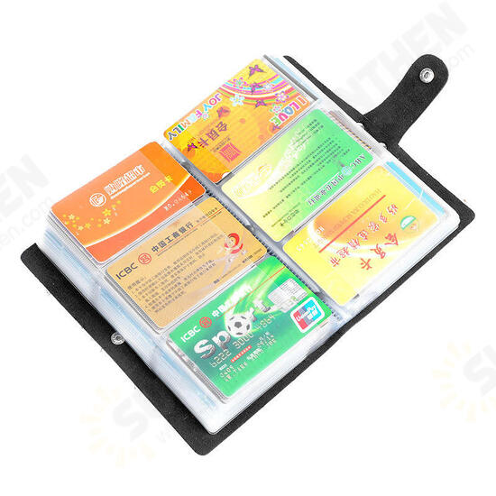 Men Women Anti-magnetic Credit Card Holder PU Leather ID Bag Organizer