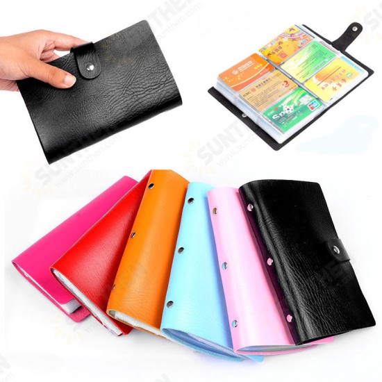 Men Women Anti-magnetic Credit Card Holder PU Leather ID Bag Organizer