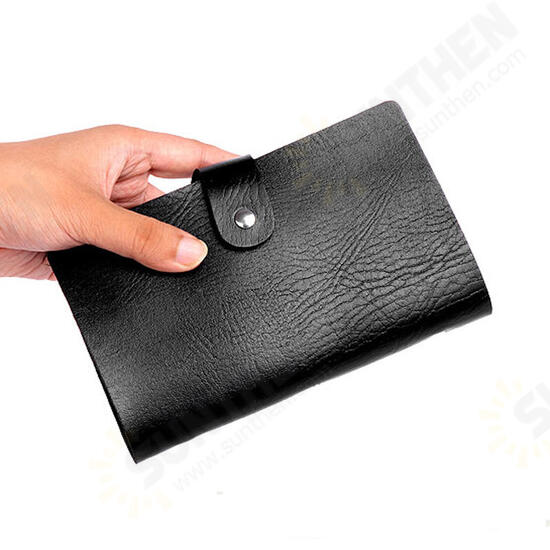 Men Women Anti-magnetic Credit Card Holder PU Leather ID Bag Organizer