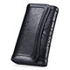 Men Women Retro Hollow Wallet Leather Long Purse Money Card Holder Handbag Camping Travel