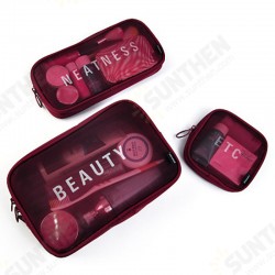 Nylon S/M/L Travel Women Cosmetic Bag Portable Makeup Bag Mesh Case Portable Box Nylon S/M/L Travel Women Cosmetic Bag Portable Makeup Bag Mesh Case Portable Box