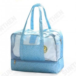 Outdoor Portable Women Mesh Beach Tote Bag Summer Travel Pouch Handbag