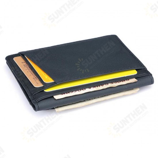 PU Leather Slim Thin Credit Card Holder Mini Money Wallet Men ID Case Wallet