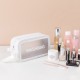 PU+PVC Make Up Bag Vanity Case Cosmetic Nail Art Toiletry Bags Transparent Wash Bag Handbag Outdoor Travel