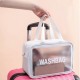 PU+PVC Make Up Bag Vanity Case Cosmetic Nail Art Toiletry Bags Transparent Wash Bag Handbag Outdoor Travel