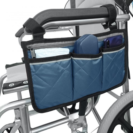 Portable Wheelchair Side Bag Multifunctional Armrest Pouch Organizer Bag Storage Bag