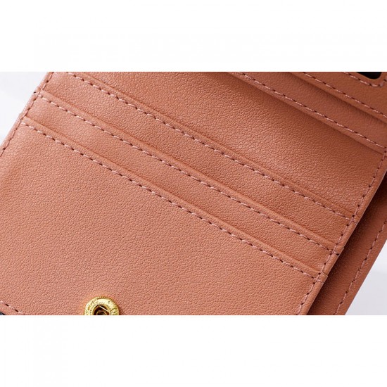 Women Men Leather Wallet Tassel Ladies Zipper Purse with Coin Pocket