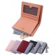 Women Men Leather Wallet Tassel Ladies Zipper Purse with Coin Pocket