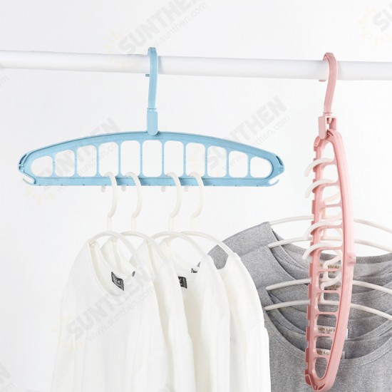 11 Holes Multifunctional Cloth Hanger Clothes Organizer Rack Camping Travel