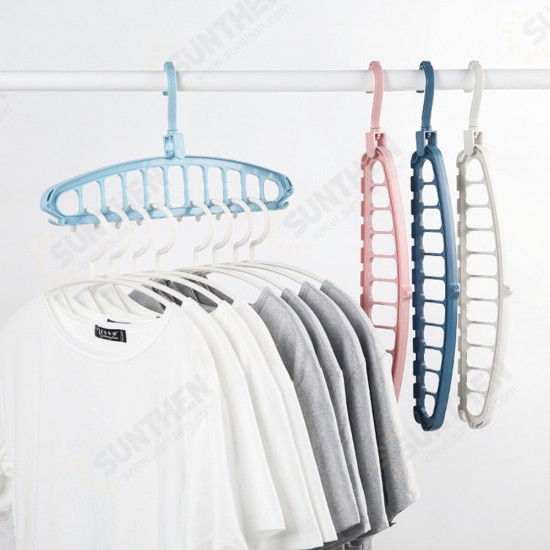 11 Holes Multifunctional Cloth Hanger Clothes Organizer Rack Camping Travel