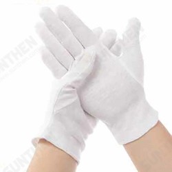 12 Pairs Disposable White Glove Soft Cotton Safety Oil-Resistant Camping Picnic BBQ 12 Pairs Disposable White Glove Soft Cotton Safety Oil-Resistant Camping Picnic BBQ