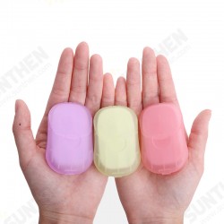 20 Pcs/boxes Mini Disposable Soap Hand-washing Paper Portable Camping Travel Washing Hands Fragrance Cleaning
