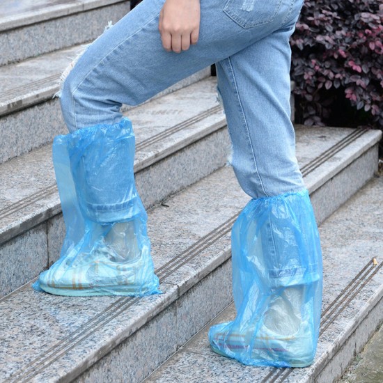 25 Pair Disposable Shoe Cover PVC Waterproof PVC Rainproof Protection Unisex Boots Covers Shoes Accessories