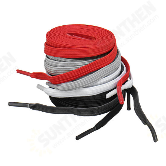 2Pcs 100cm Elastic No Tie Shoelaces Lazy Free Tie Sneaker Laces With Buckles Sports Running