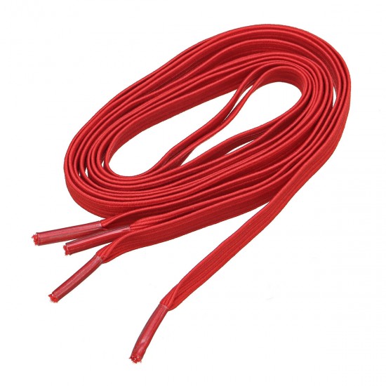 2Pcs 100cm Elastic No Tie Shoelaces Lazy Free Tie Sneaker Laces With Buckles Sports Running
