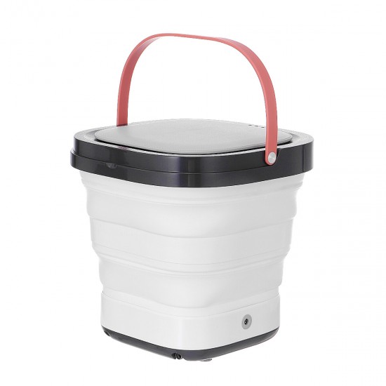 40W 100-240V 2nd Gen. Mini Folding Wash Machine Automatic Washing Bucket Underwear Clothes Washer Dryer Laundry for Business Self-Driving Tour Camping Travel