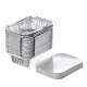 50PCS Aluminum Foil Trays BBQ Disposable BBQ Mat Food Container Baking Pan With Lids 50PCS Aluminum Foil Trays BBQ Disposable BBQ Mat Food Container Baking Pan With Lids