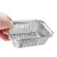 50PCS Aluminum Foil Trays BBQ Disposable BBQ Mat Food Container Baking Pan With Lids