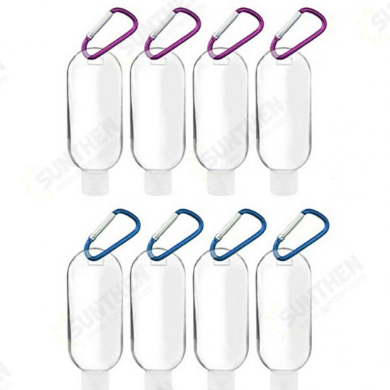 50ml 5 Pcs Clear Container Wall Hanging Soap Dispenser Bottle Portable Leak-proof Refillable Bottle Climbing Travel