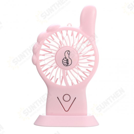 5V 2.5W Portable Mini Handheld USB Fan Desktop Table Cooling Fan With LED Light