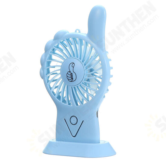 5V 2.5W Portable Mini Handheld USB Fan Desktop Table Cooling Fan With LED Light