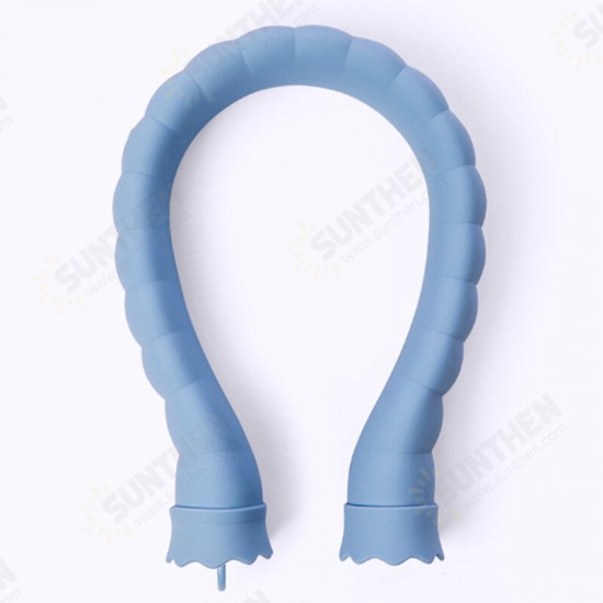 710ml U-Shape Hot Water Bag Silicone Bottle Neck Hand Warmer Heater With Knitted Cover